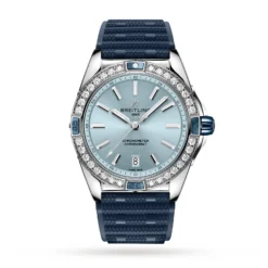 Replica Breitling Super Chronomat Automatic 38 Blue Rubber Strap A17356531C1S1