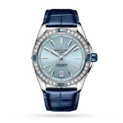 Replica Breitling Super Chronomat Automatic 38 Blue Leather Strap A17356531C1P1