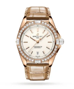 Replica Breitling Super Chronomat Automatic 38 Origins White 18ct Rose Gold Brown Leather Strap R17356531G1P1