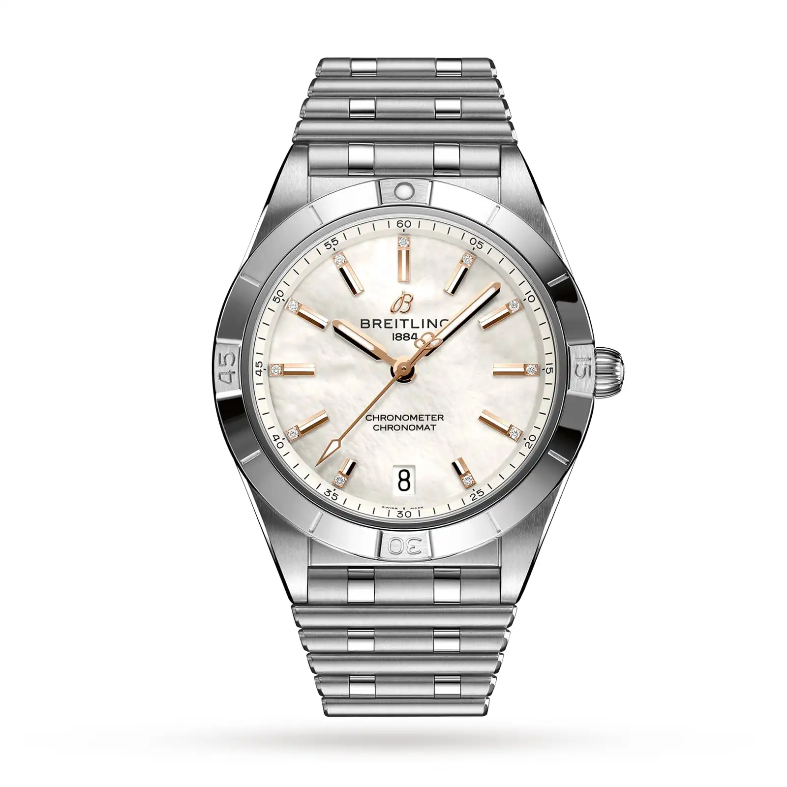Replica Breitling Chronomat Automatic 36 Stainless Steel Mother of Pearl A10380101A4A1