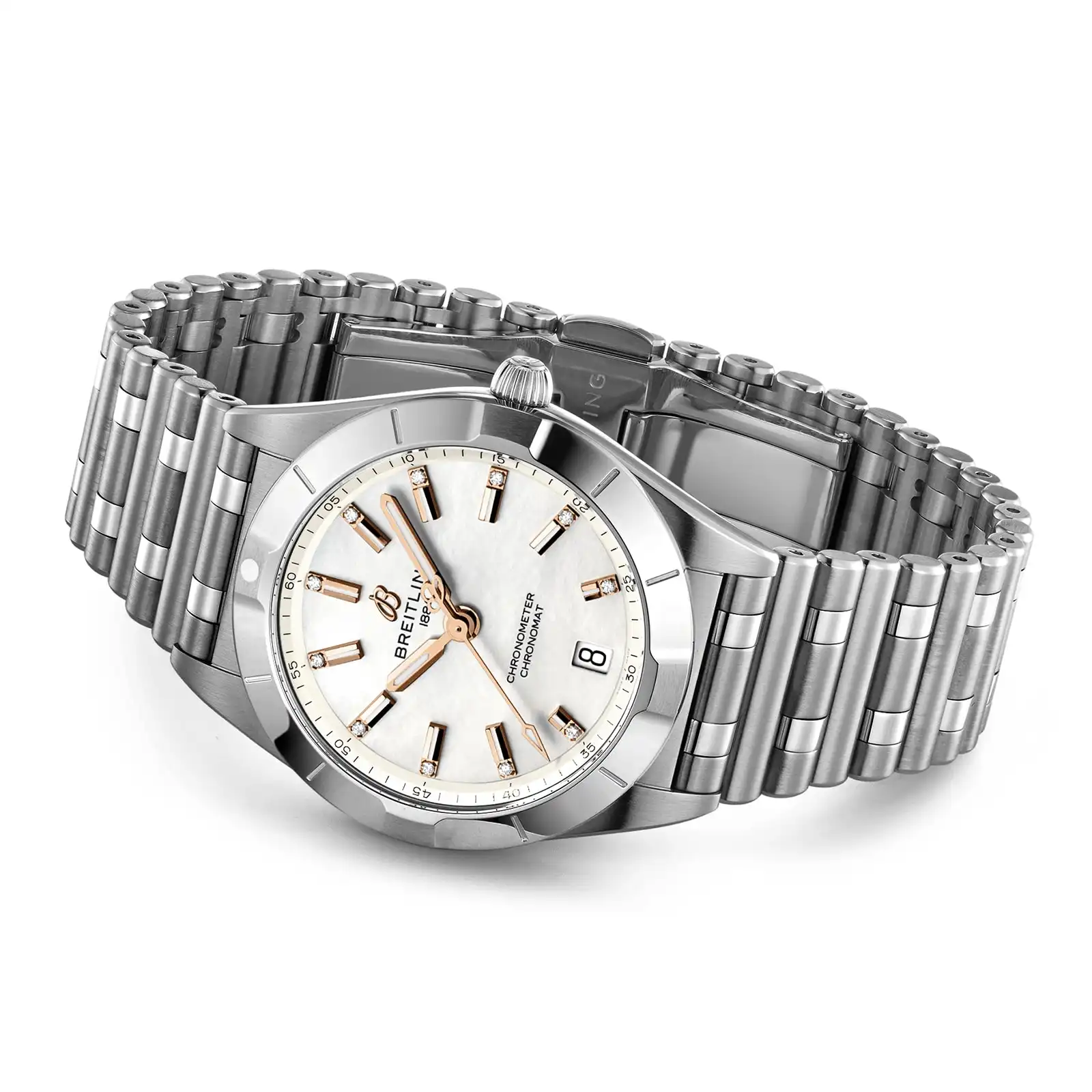 Replica Breitling Chronomat 32 Stainless Steel Mother of Pearl A77310101A4A1 - Image 3