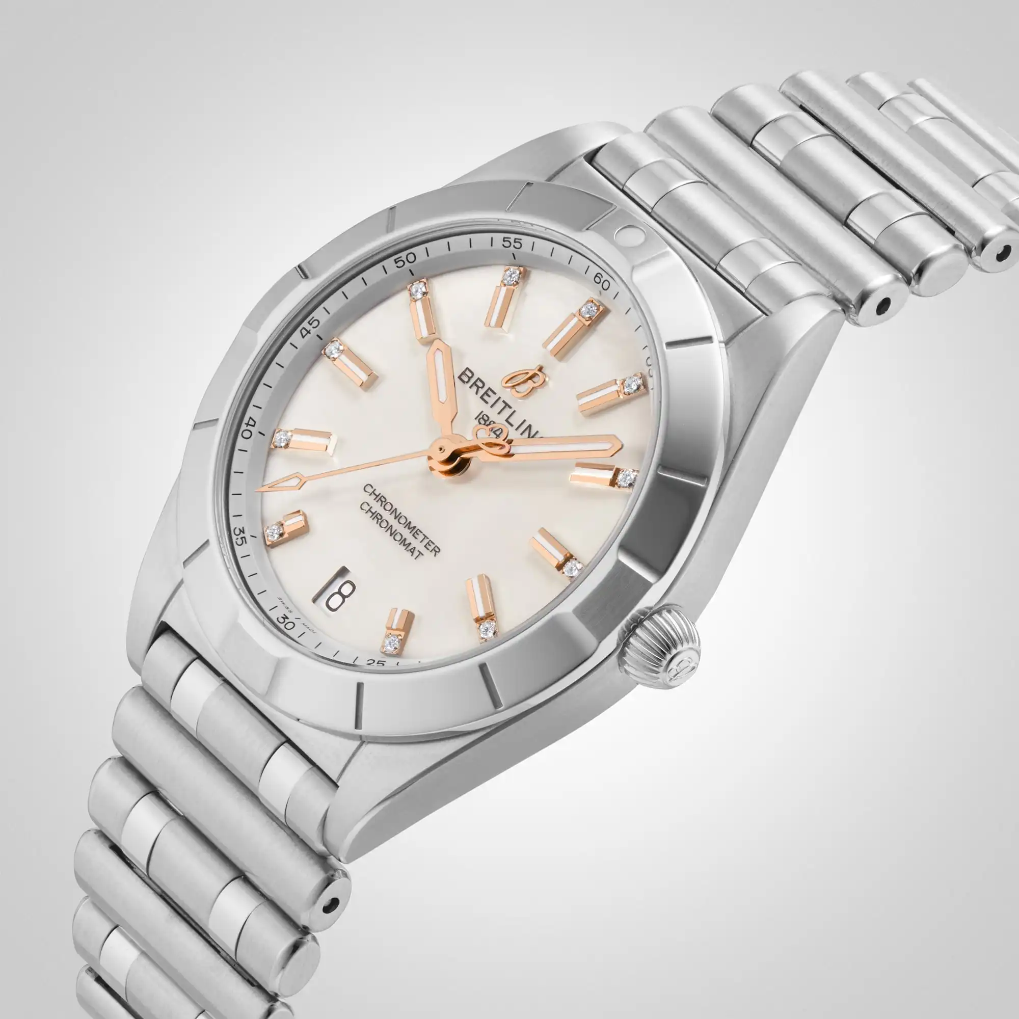 Replica Breitling Chronomat 32 Stainless Steel Mother of Pearl A77310101A4A1 - Image 5