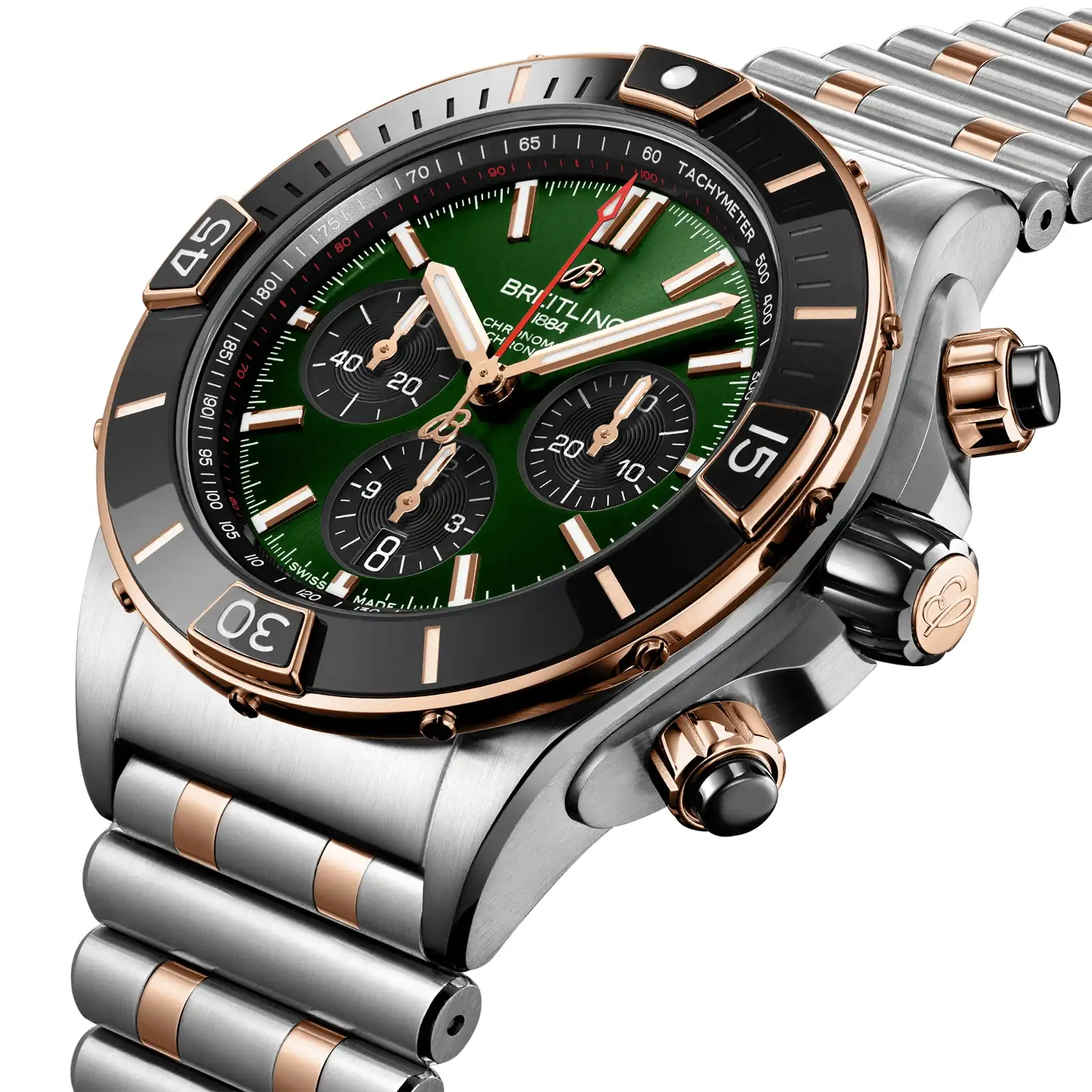 Replica Breitling Super Chronomat B01 44 Stainless Steel & 18k Red Gold UB0136251L1U1 - Image 2