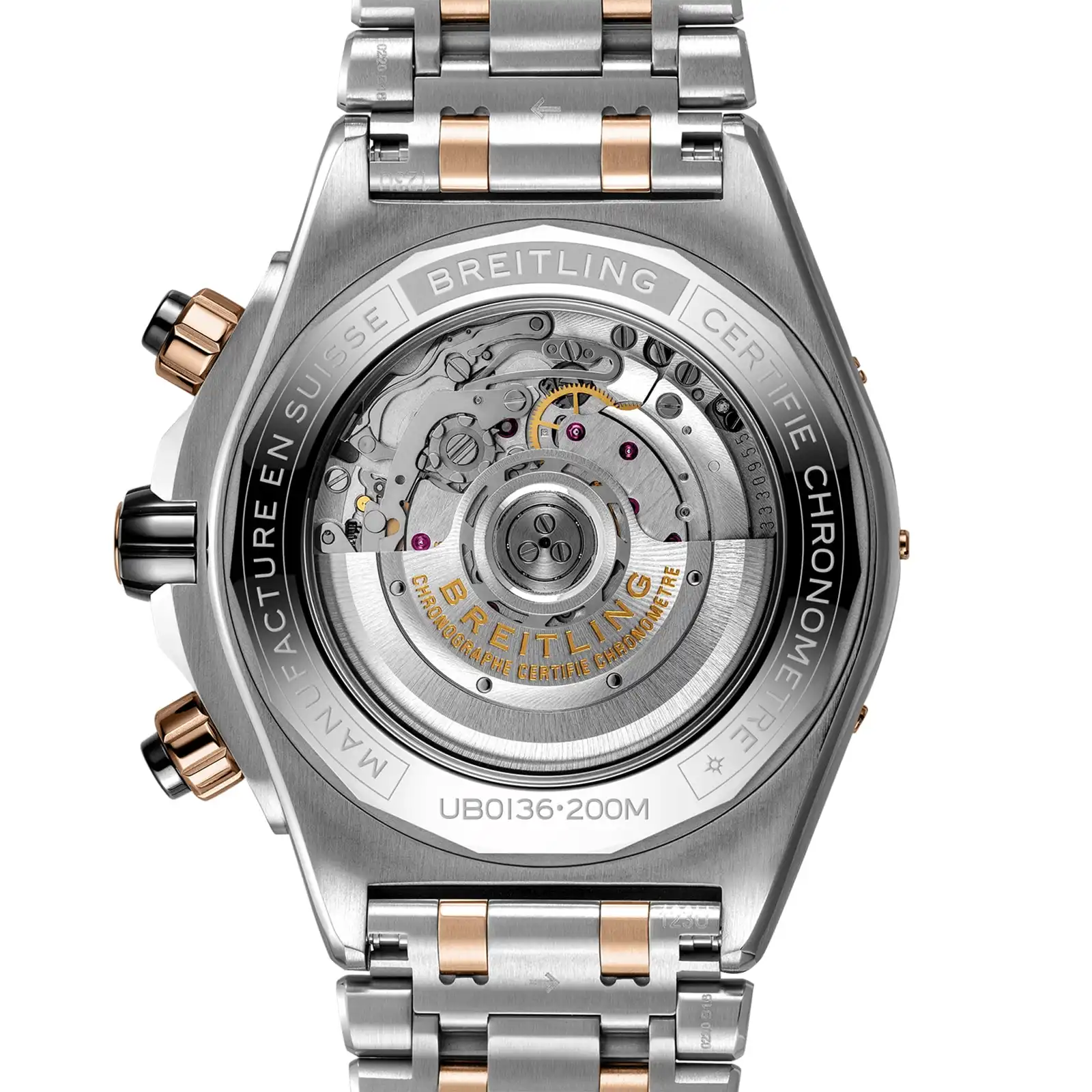 Replica Breitling Super Chronomat B01 44 Stainless Steel & 18k Red Gold UB0136251L1U1 - Image 4