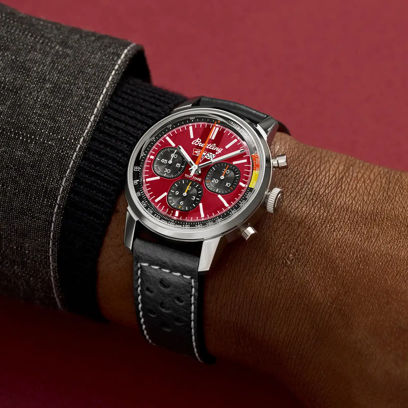Replica Breitling Top Time B01 Classic Cars Chevrolet Corvette 41mm Mens AB01761A1K1X1 - Image 5