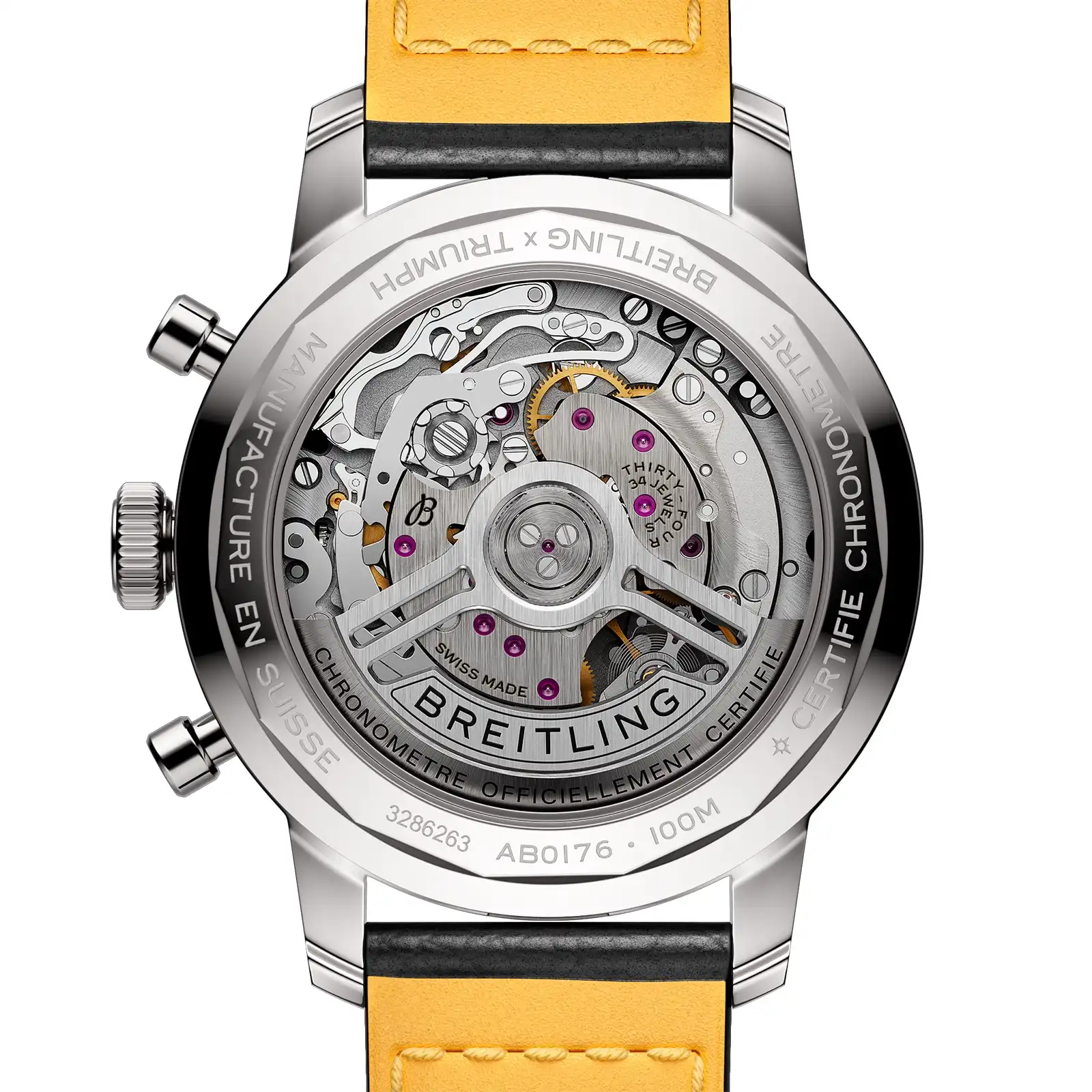 Replica Breitling Top Time B01 Triumph 41mm Mens Leather AB01764A1C1X1 - Image 2