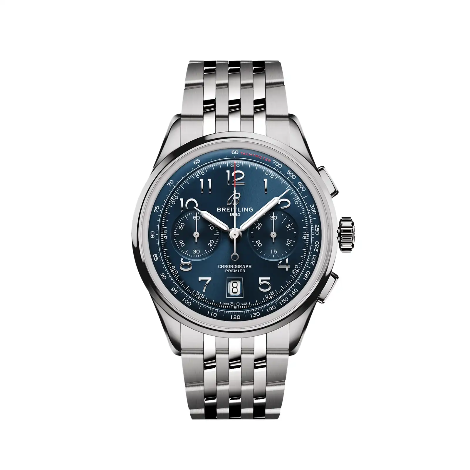 Replica Breitling Premier B01 Chronograph 42mm Mens Blue Stainless Steel AB0145171C1A1