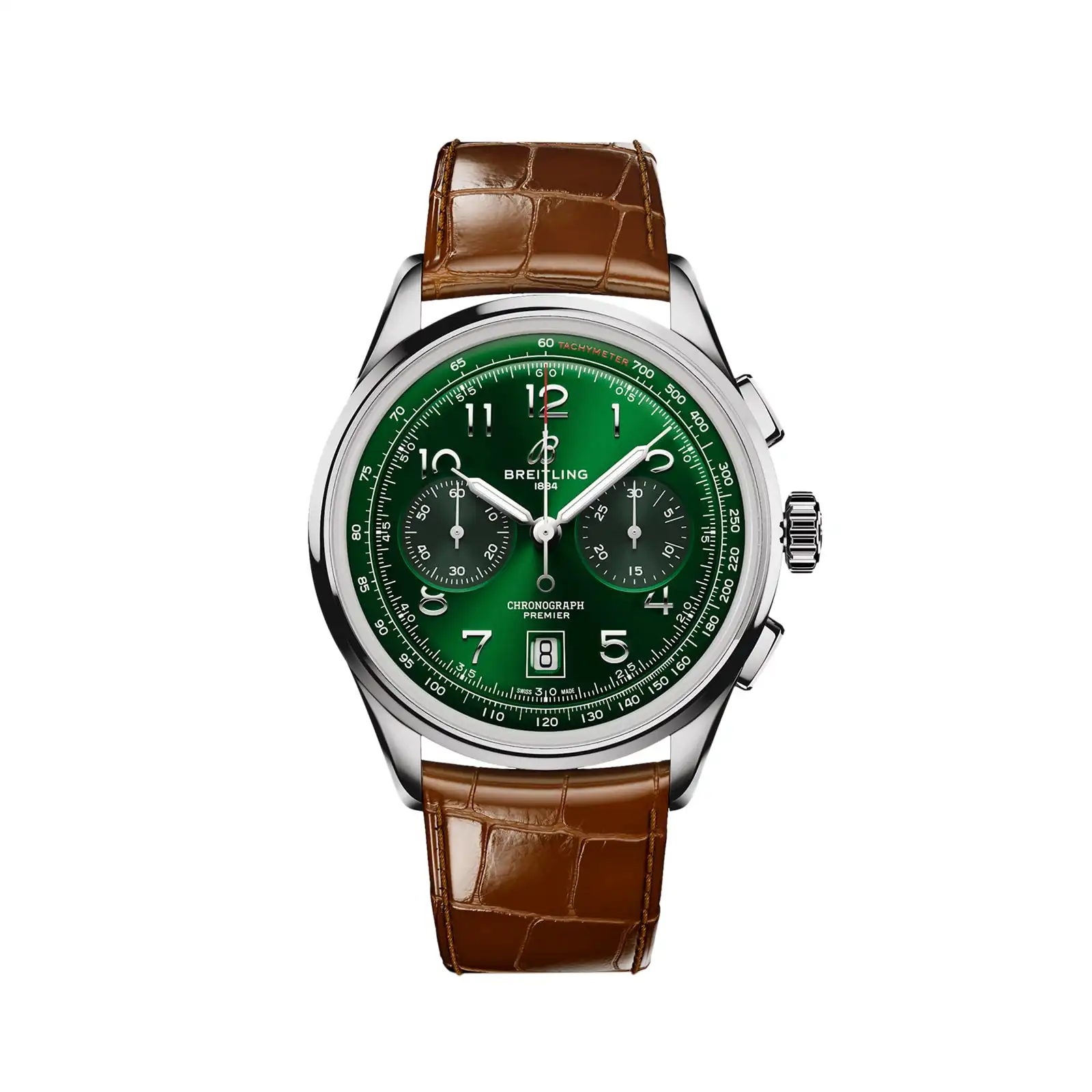Replica Breitling Premier B01 Chronograph 42mm Mens Green AB0145371L1P1