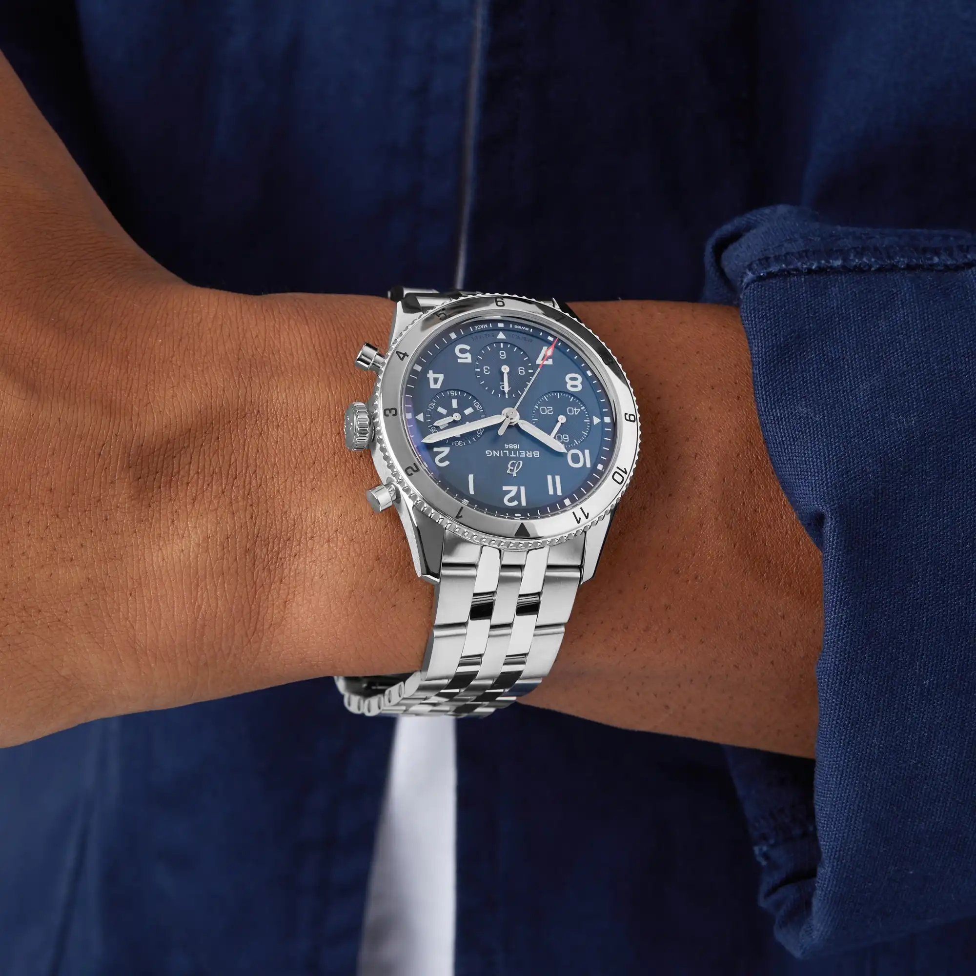 Replica Breitling Classic AVI Chronograph 42 Tribute to Vought F4U Corsair Stainless Steel A233801A1C1A1 - Image 3