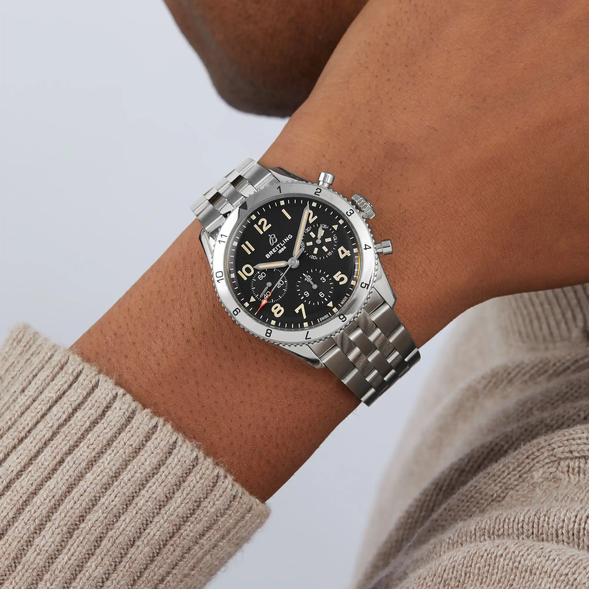 Replica Breitling Classic AVI Chronograph 42 P-51 Mustang Stainless Steel A233803A1B1A1 - Image 3