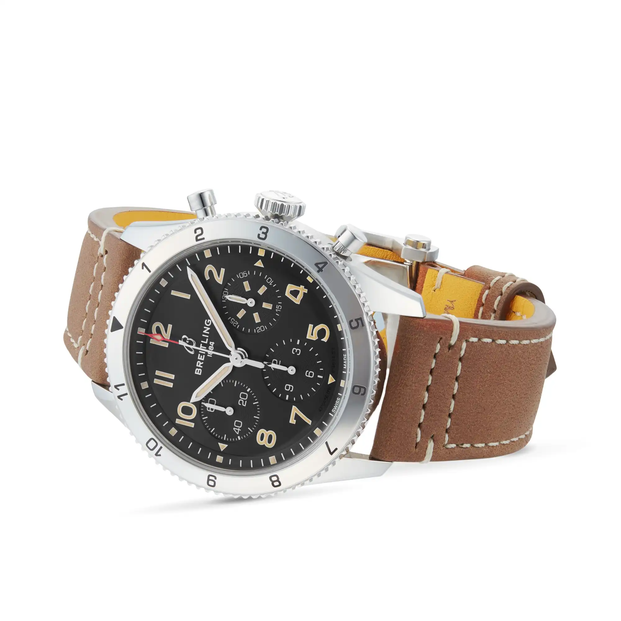 Replica Breitling Classic AVI Chronograph 42 P-51 Mustang Leather Strap A233803A1B1X1 - Image 4