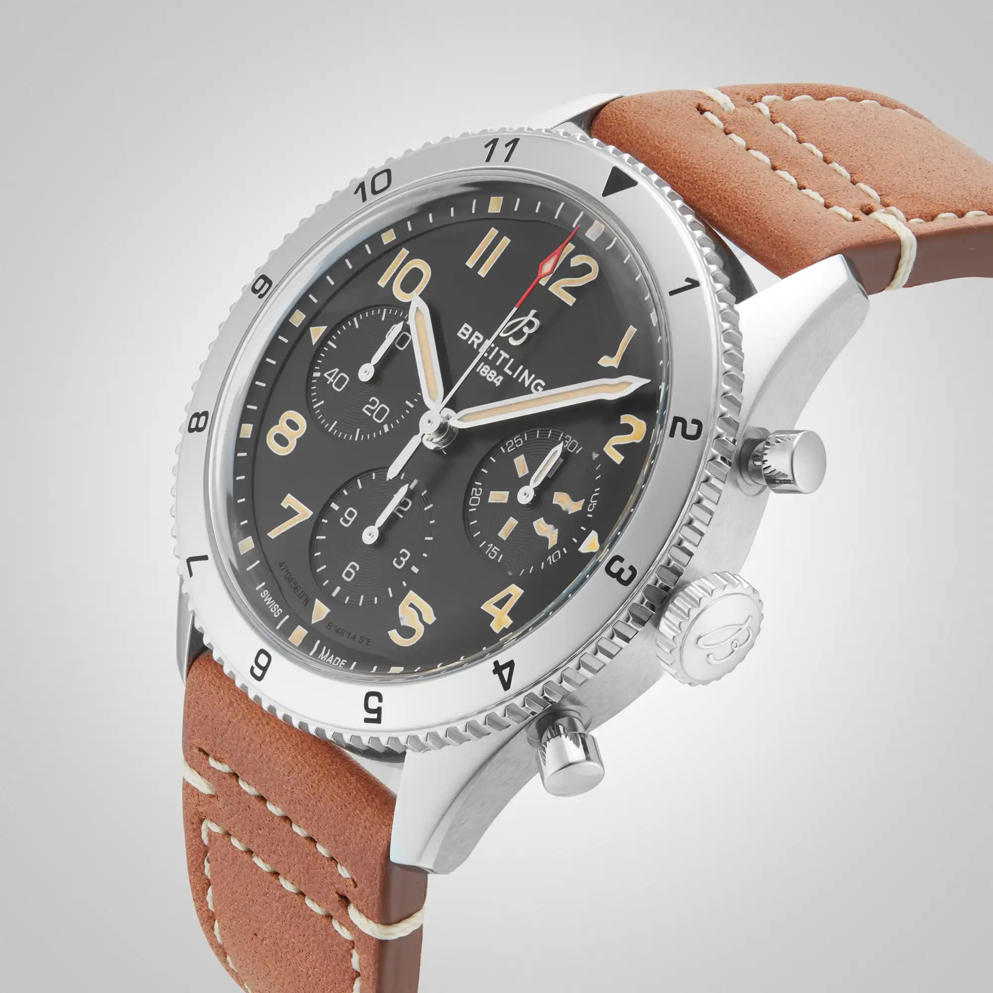 Replica Breitling Classic AVI Chronograph 42 P-51 Mustang Leather Strap A233803A1B1X1 - Image 7