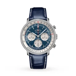 Replica Breitling Navitimer Chronograph 41mm Mens White Eyed Blue Dial AB0139631C1P1