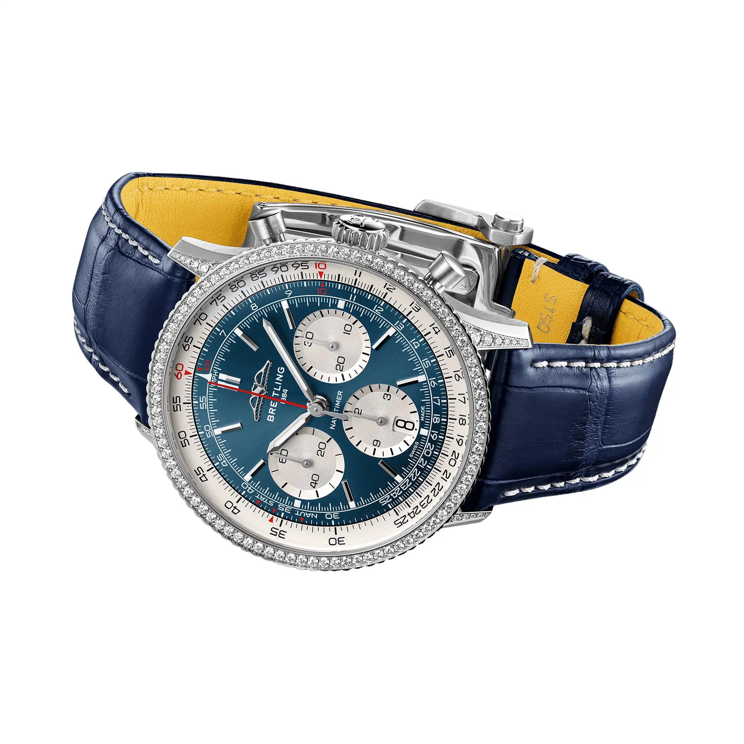 Replica Breitling Navitimer Chronograph 41mm Mens White Eyed Blue Dial AB0139631C1P1 - Image 3