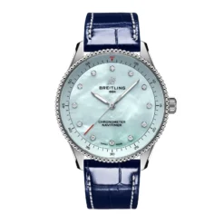 Replica Breitling Navitimer 32mm Ladies Blue Mother Of Pearl Leather A77320171C1P1
