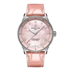 Replica Breitling Navitimer 32mm Ladies Pink Mother Of Pearl Leather A77320D91K1P1