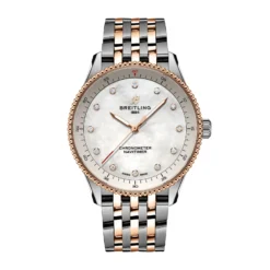 Replica Breitling Navitimer 32mm Ladies White Mother Of Pearl Stainless Steel and 18k Red Gold U77320E61A1U1