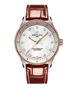 Replica Breitling Navitimer 32mm Ladies White Mother Of Pearl Leather U77320E61A1P1