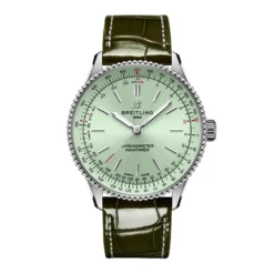 Replica Breitling Navitimer 36mm Ladies Green Leather A17327361L1P1