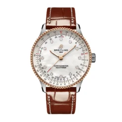 Replica Breitling Navitimer 36mm Ladies White Mother Of Pearl Leather U17327211A1P1