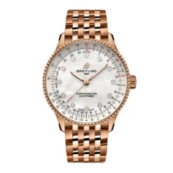 Replica Breitling Navitimer 36mm Ladies White Mother Of Pearl 18k Red Gold R17327211A1R1