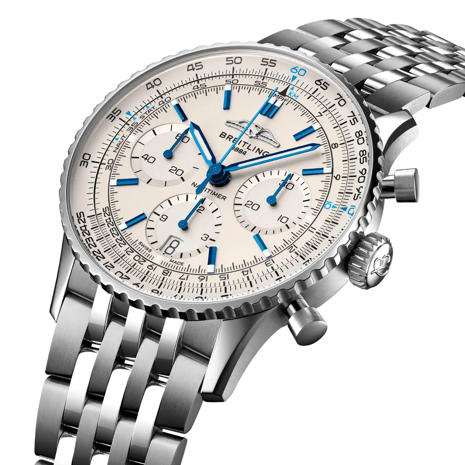 Replica Breitling Navitimer Chronograph 41mm Mens White AB0139A71G1A1 - Image 2
