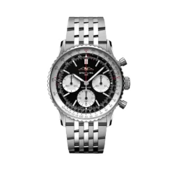 Replica Breitling Navitimer B01 Chronograph 41mm Mens Black Stainless Steel AB0139211B1A1