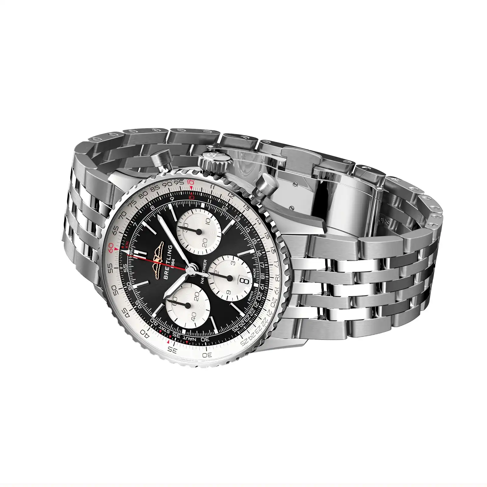 Replica Breitling Navitimer B01 Chronograph 41mm Mens Black Stainless Steel AB0139211B1A1 - Image 3