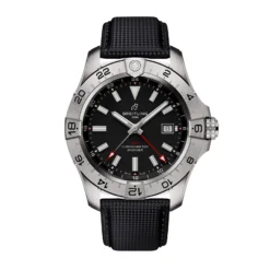 Replica Breitling Avenger Automatic GMT 44mm Mens Black Leather A32320101B1X1