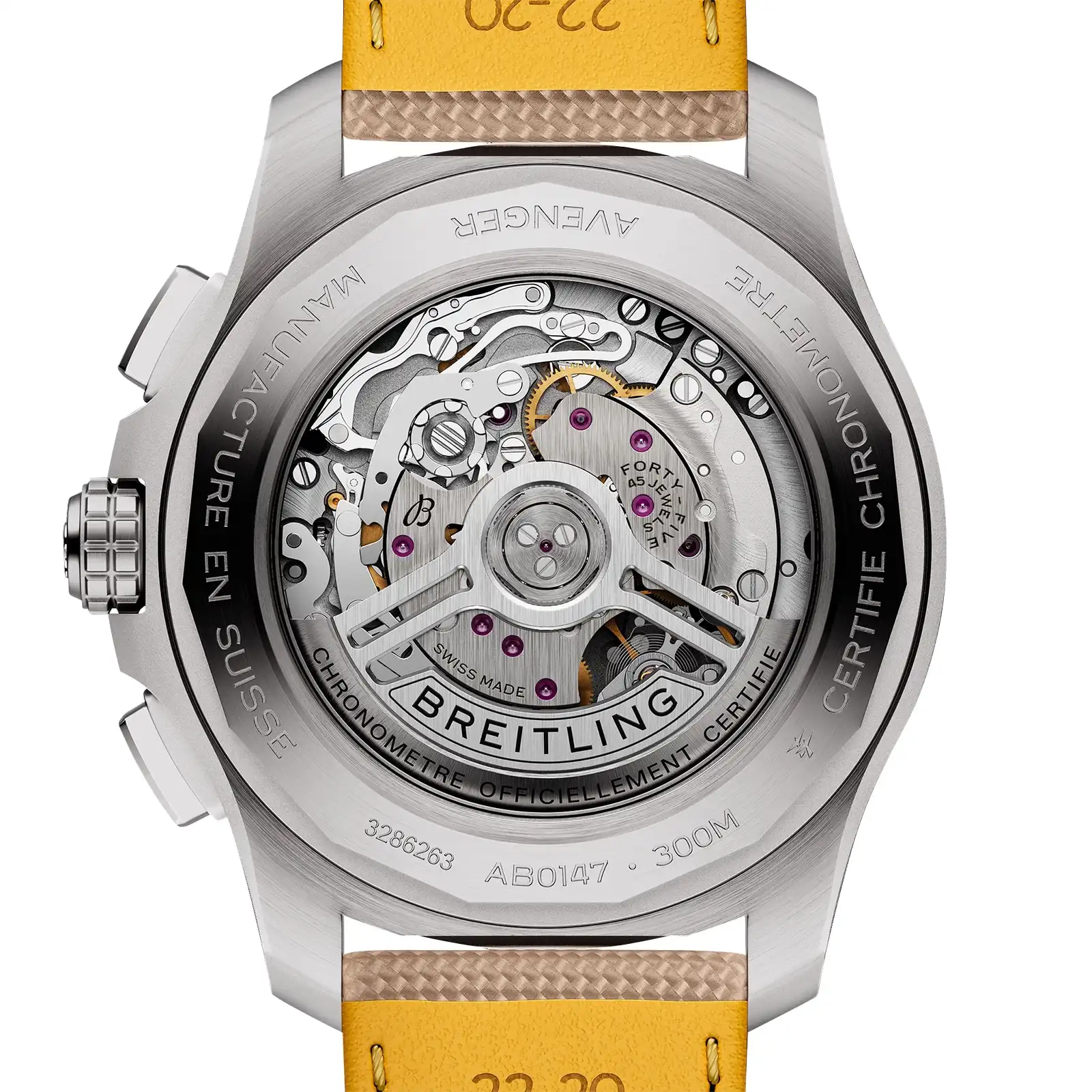 Replica Breitling Avenger B01 Chronograph 44mm Mens Beige Leather AB0147101A1X1 - Image 2