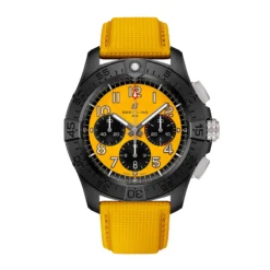 Replica Breitling Avenger B01 Chronograph 44mm Night Mission Mens Yellow Leather SB0147101I1X1