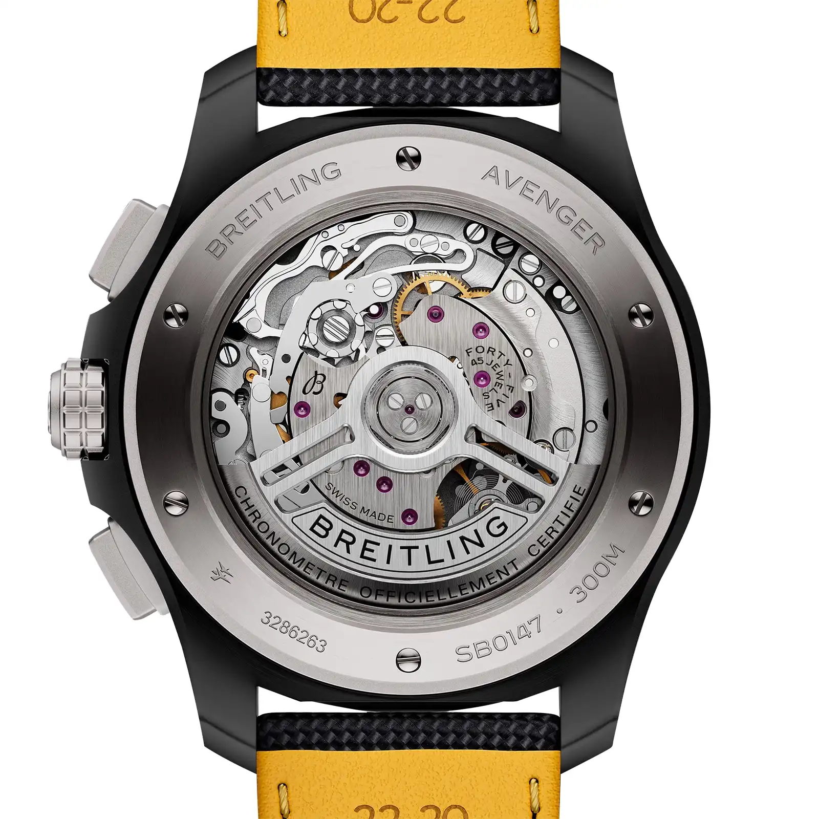 Replica Breitling Avenger B01 Chronograph 44mm Night Mission Mens Black SB0147101B1X1 - Image 2