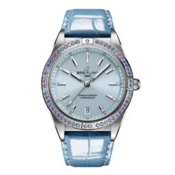Replica Breitling Chronomat Automatic 36 South Sea Ice Blue Leather Strap Ladies G10380611C1P1
