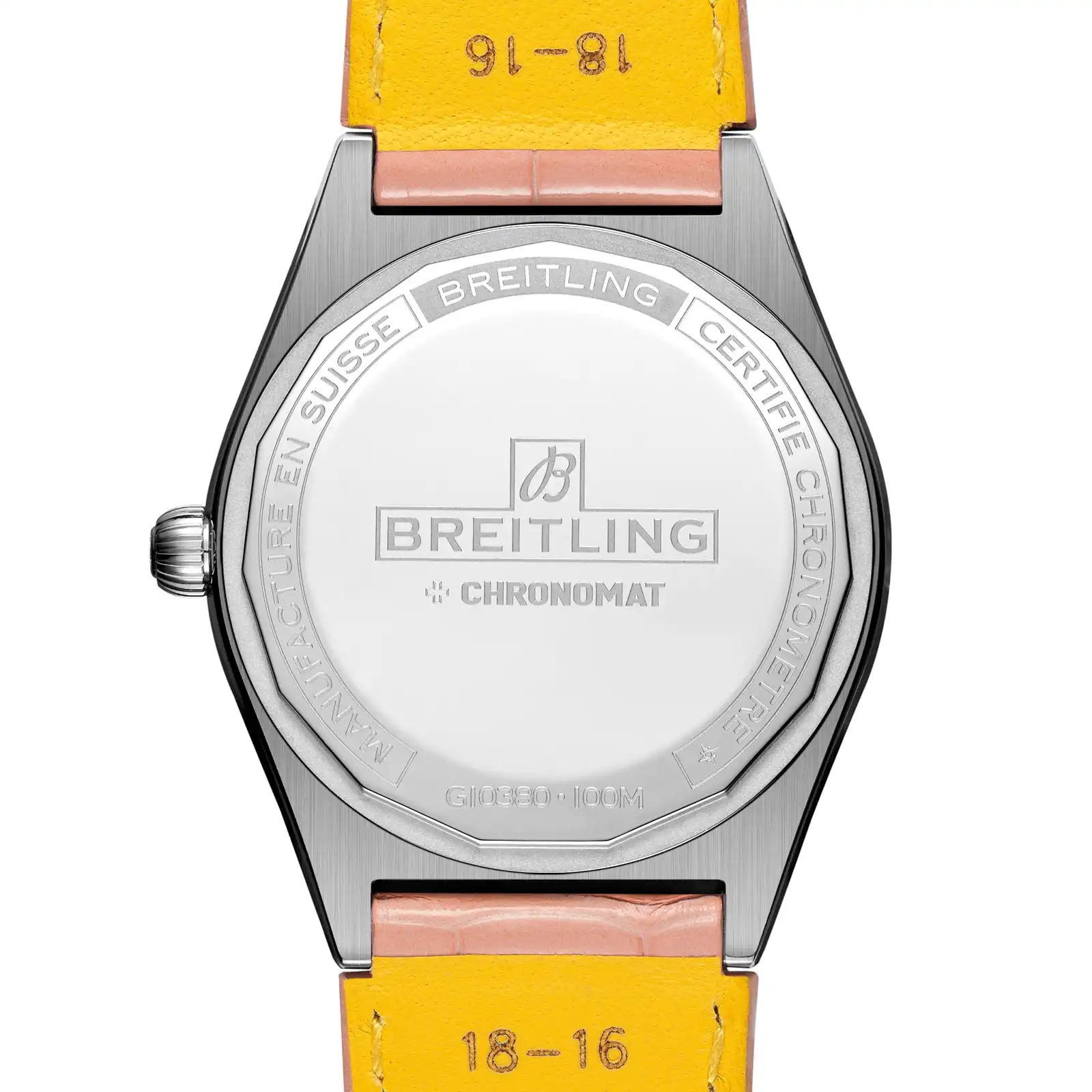 Replica Breitling Chronomat Automatic 36 South Sea Pink Leather Strap Ladies G10380BB1K1P1 - Image 2