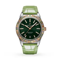 Replica Breitling Chronomat Automatic 36 South Sea Green Leather Strap Ladies U10380611L1P1