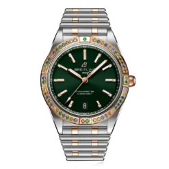 Replica Breitling Chronomat Automatic 36 South Sea Green Stainless Steel & 18ct Rose Gold Bracelet Ladies U10380611L1U1
