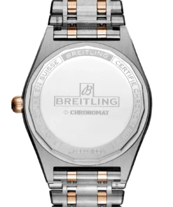 Alternative view of Replica Breitling Chronomat Automatic 36 South Sea Green Stainless Steel & 18ct Rose Gold Bracelet Ladies U10380611L1U1