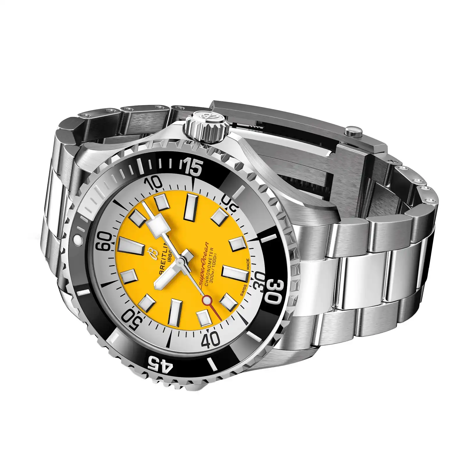 Replica Breitling Superocean Automatic Code Yellow UK Edition 46mm Mens Yellow A173781A1I1A1 - Image 4