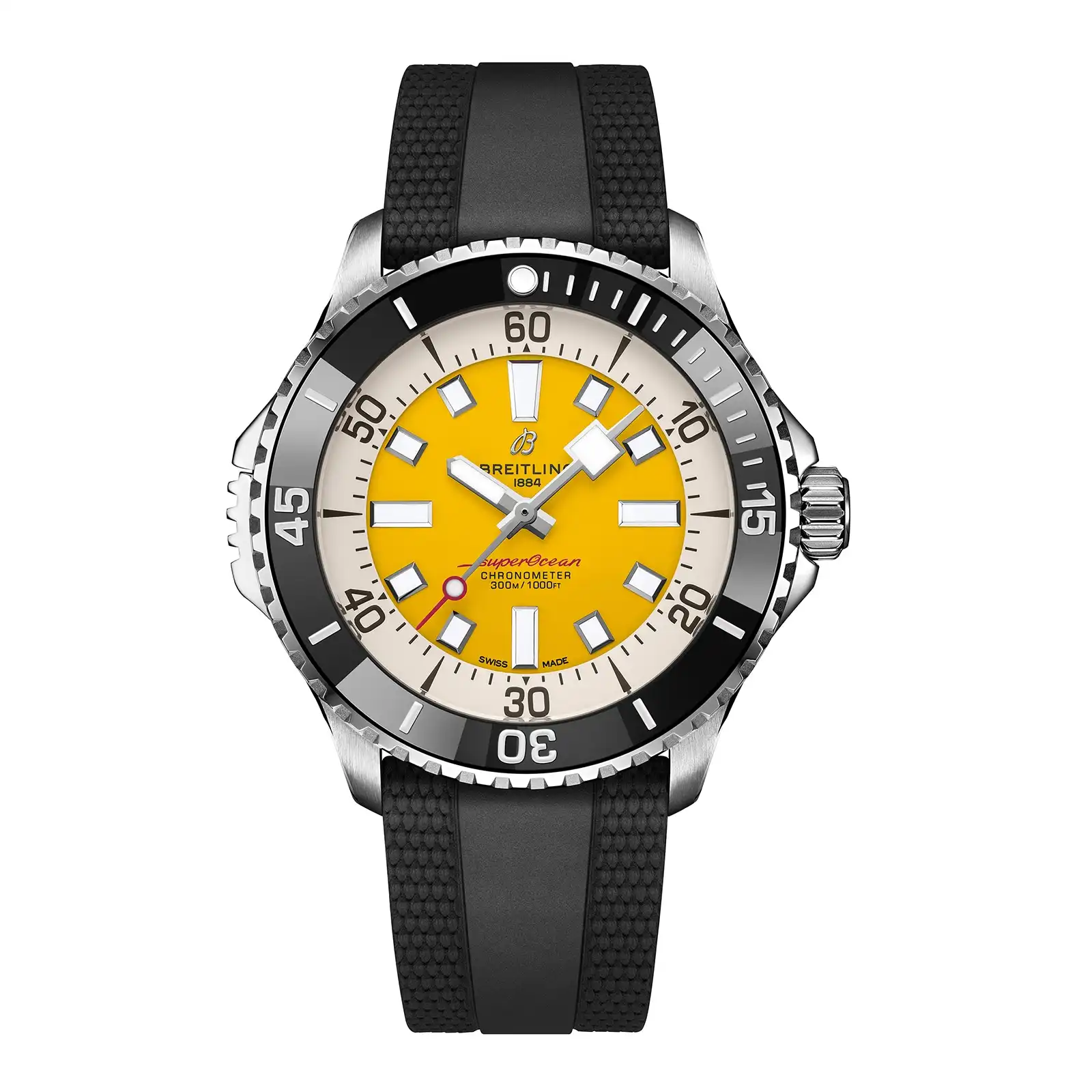 Replica Breitling Superocean Automatic Code Yellow UK Edition 46mm Mens Yellow Rubber A173781A1I1S1