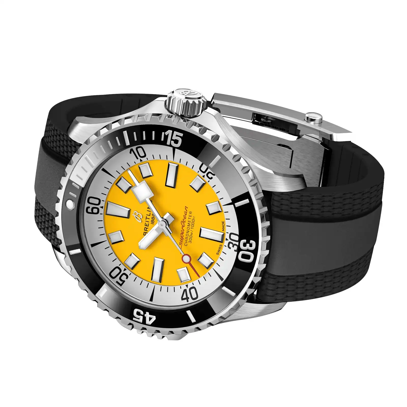 Replica Breitling Superocean Automatic Code Yellow UK Edition 46mm Mens Yellow Rubber A173781A1I1S1 - Image 4
