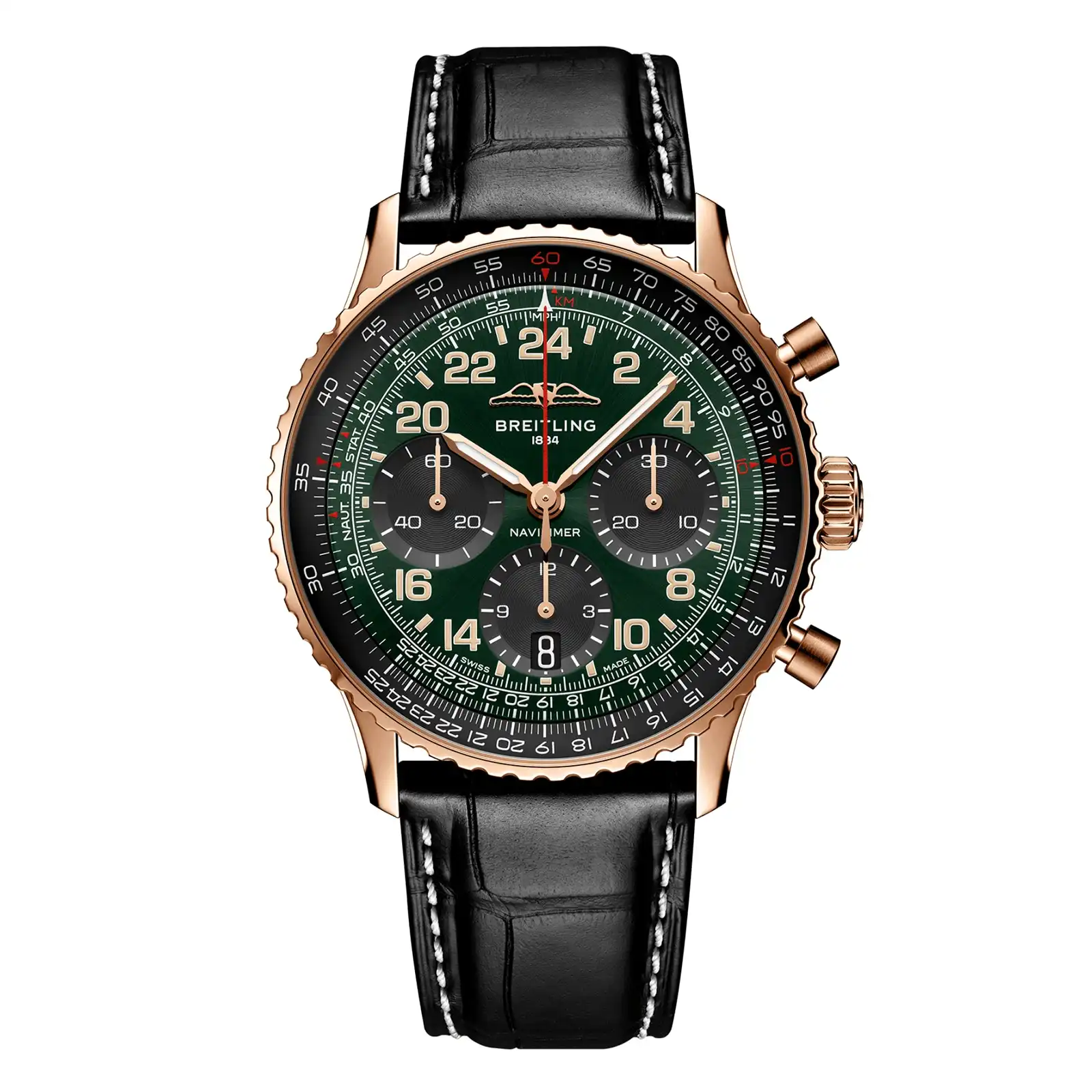 Replica Breitling Navitimer Cosmanaute 41mm Limited Edition Mens Green RB12302A1L1P1