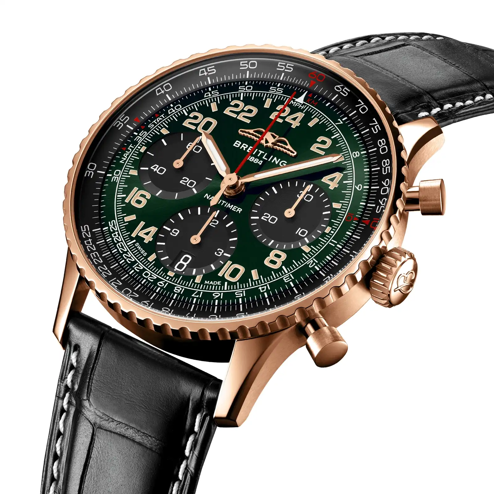 Replica Breitling Navitimer Cosmanaute 41mm Limited Edition Mens Green RB12302A1L1P1 - Image 2