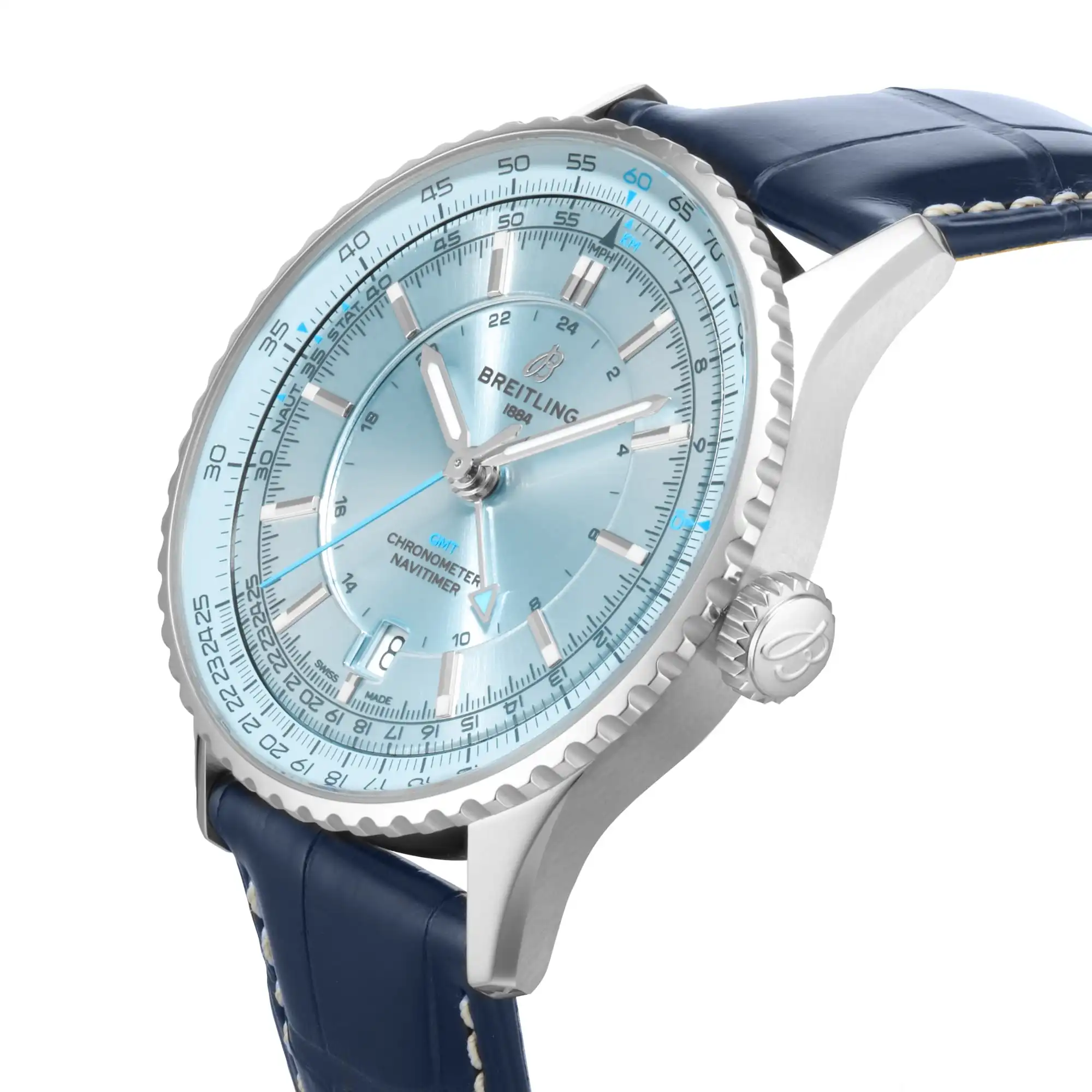 Replica Breitling Navitimer Automatic GMT 41mm Mens Light Blue A32310171C1P1 - Image 6