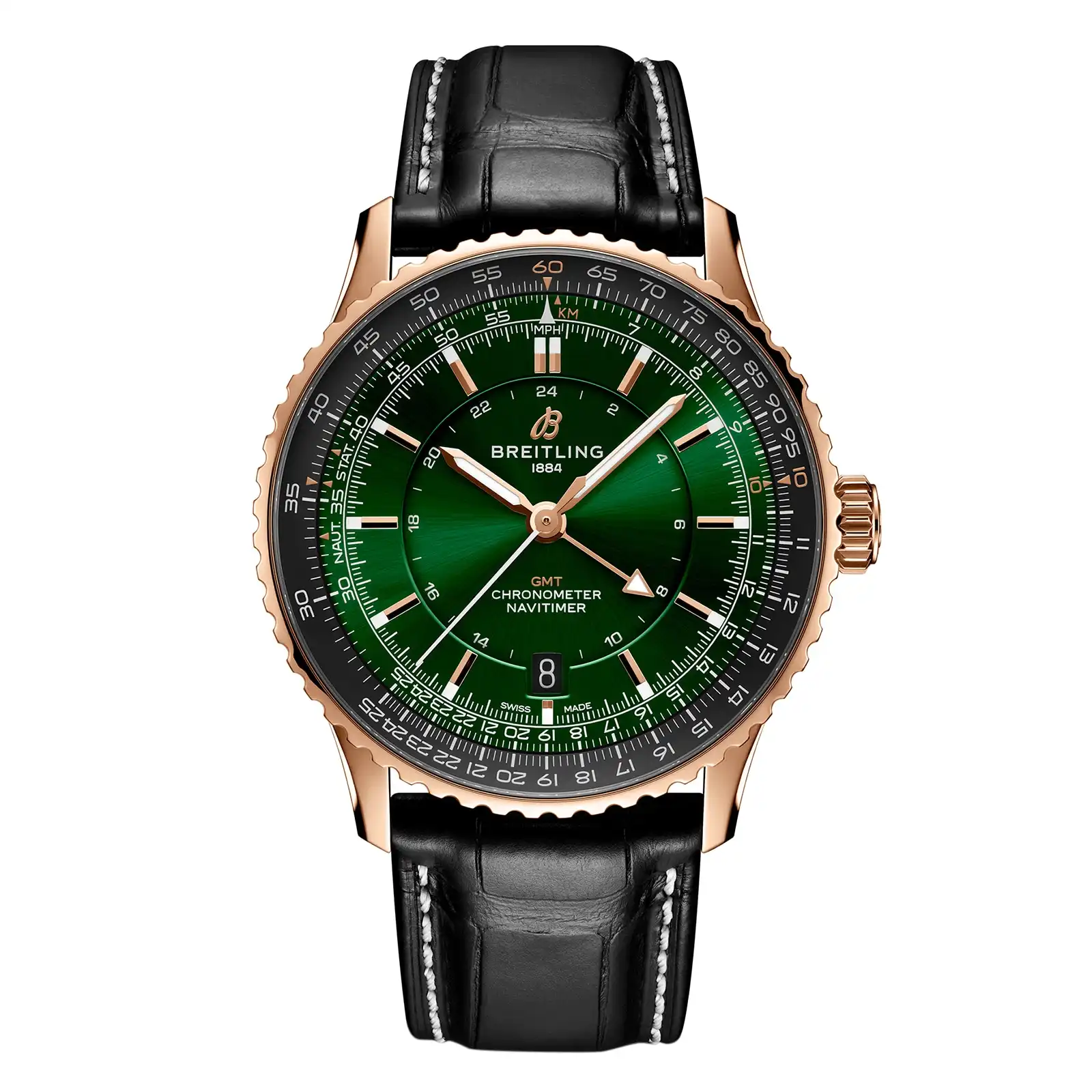 Replica Breitling Navitimer Automatic GMT 41mm Mens Green R32310251L1P1