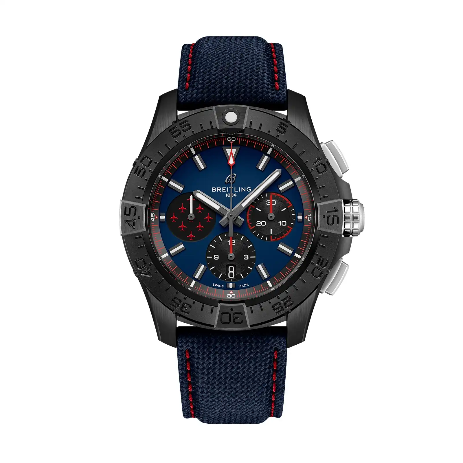 Replica Breitling Avenger B01 Chronograph Red Arrows 44mm Mens Blue SB01475A1C1X1