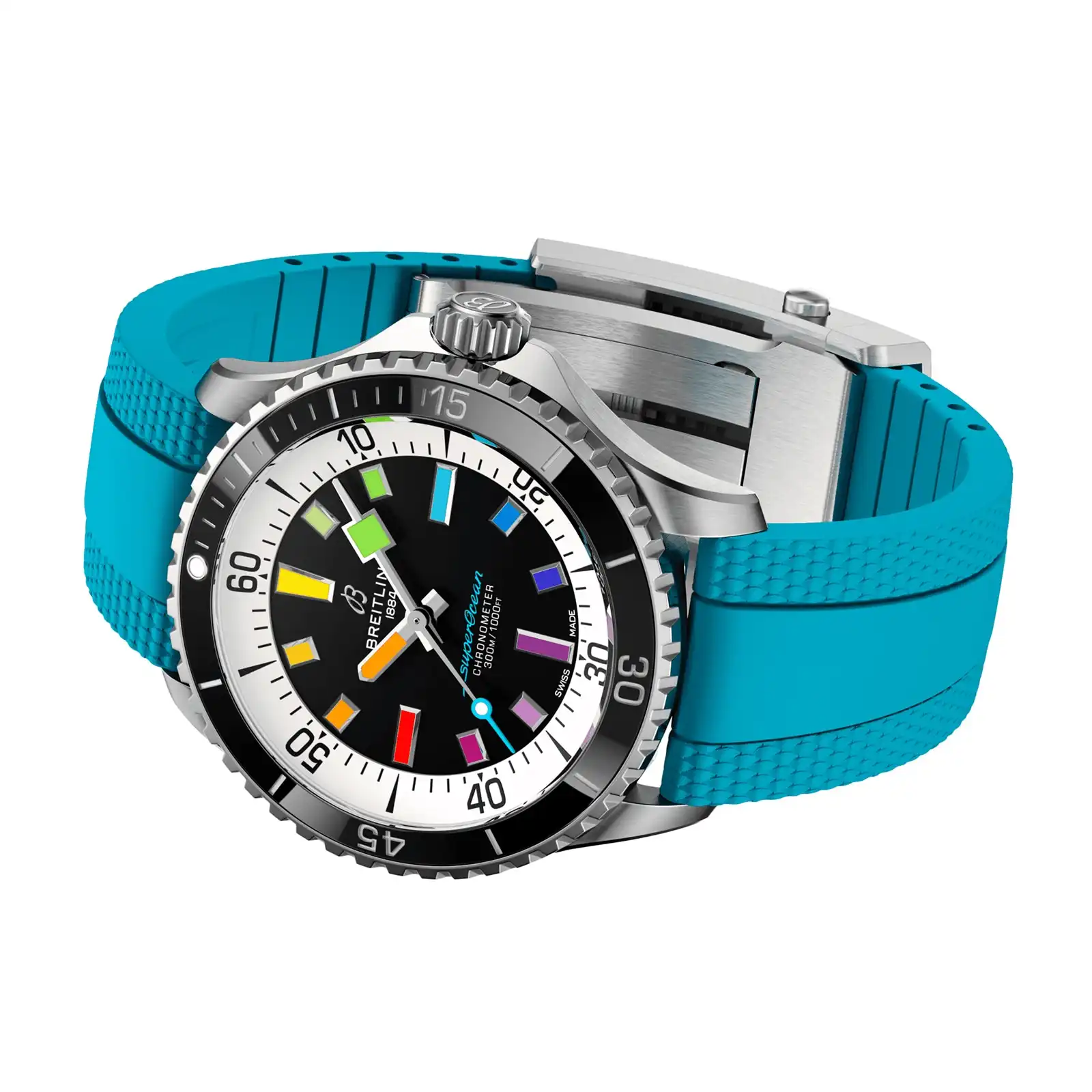 Replica Breitling Superocean Automatic 42mm Mens Blue Rubber A17375211B2S1 - Image 4