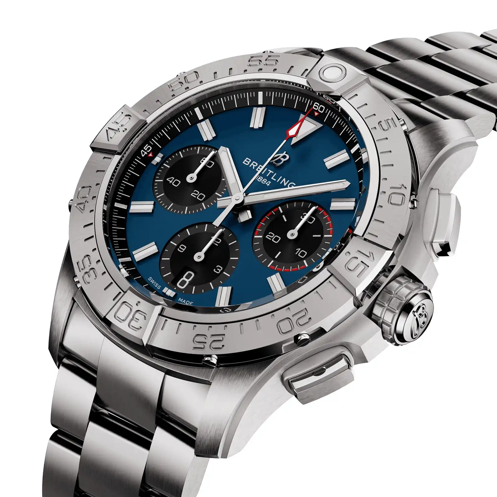 Replica Breitling Avenger B01 Chronograph 42 Mens Blue Stainless Steel AB0146101C1A1 - Image 2