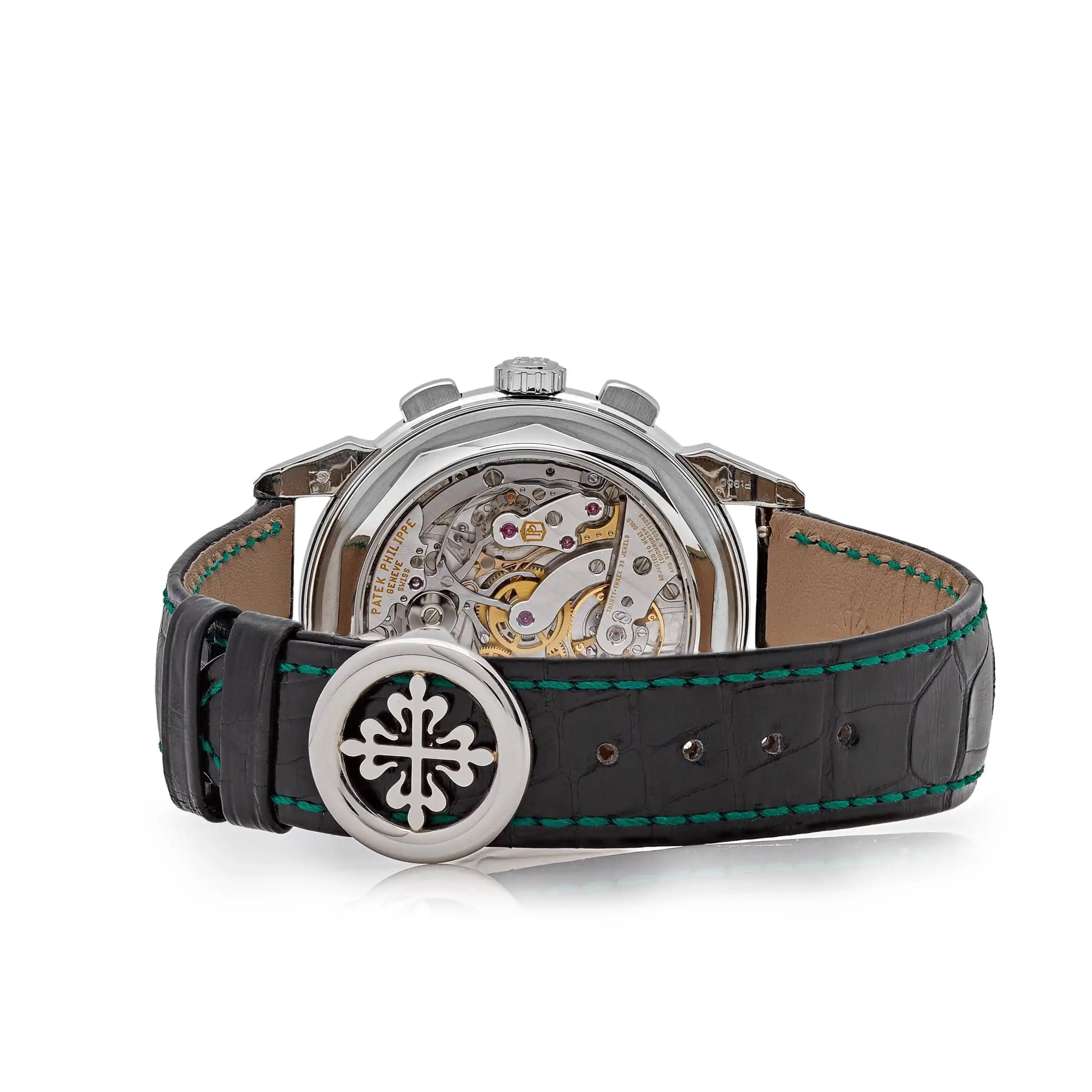 Replica Patek Philippe Grand Complications 5270P-014 Perpetual Calendar Chronograph Platinum Green Dial - Image 7