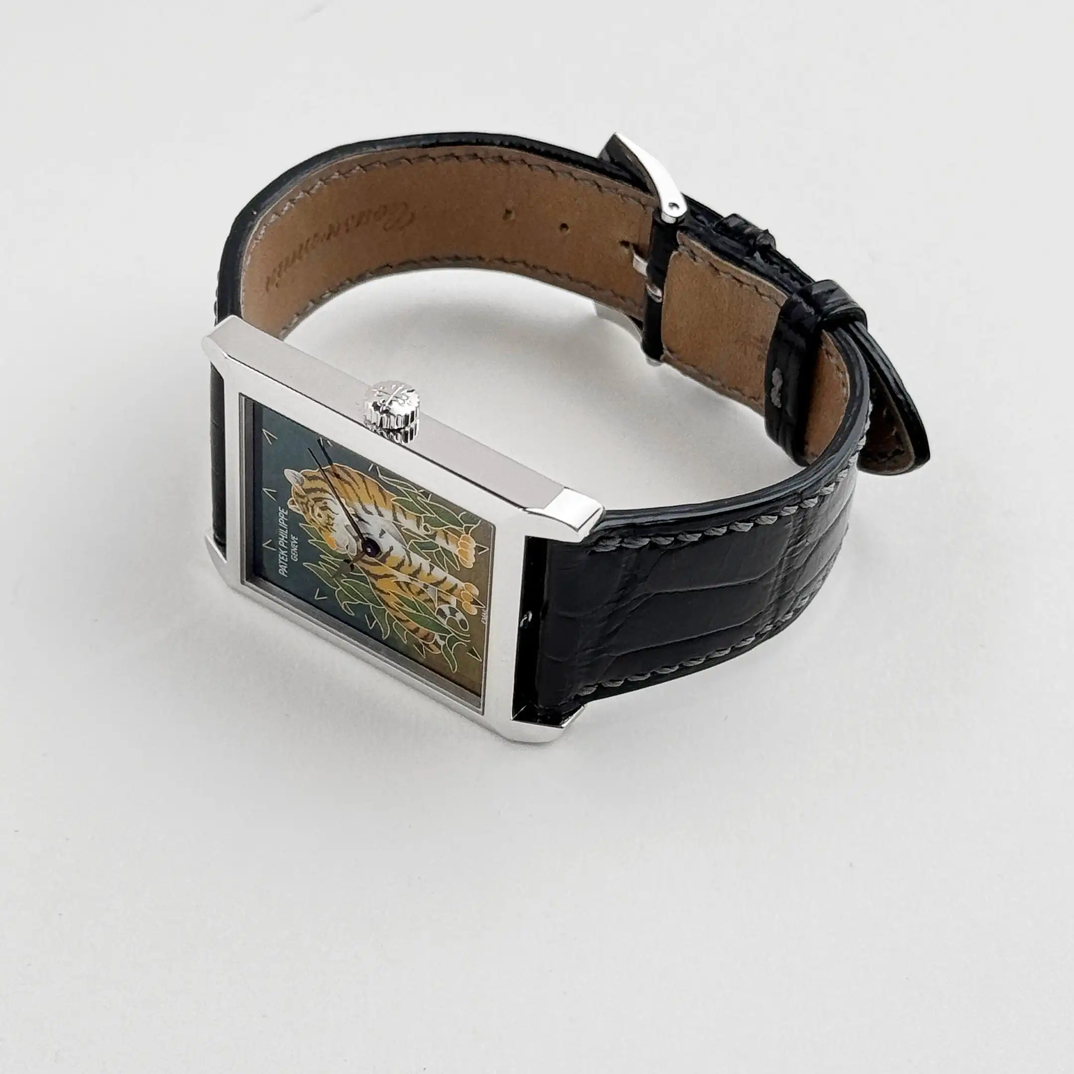 Replica Patek Philippe 5076/100P-013 Platinum Cloisonne Enamel Tiger Dial Rare (2013) - Image 5