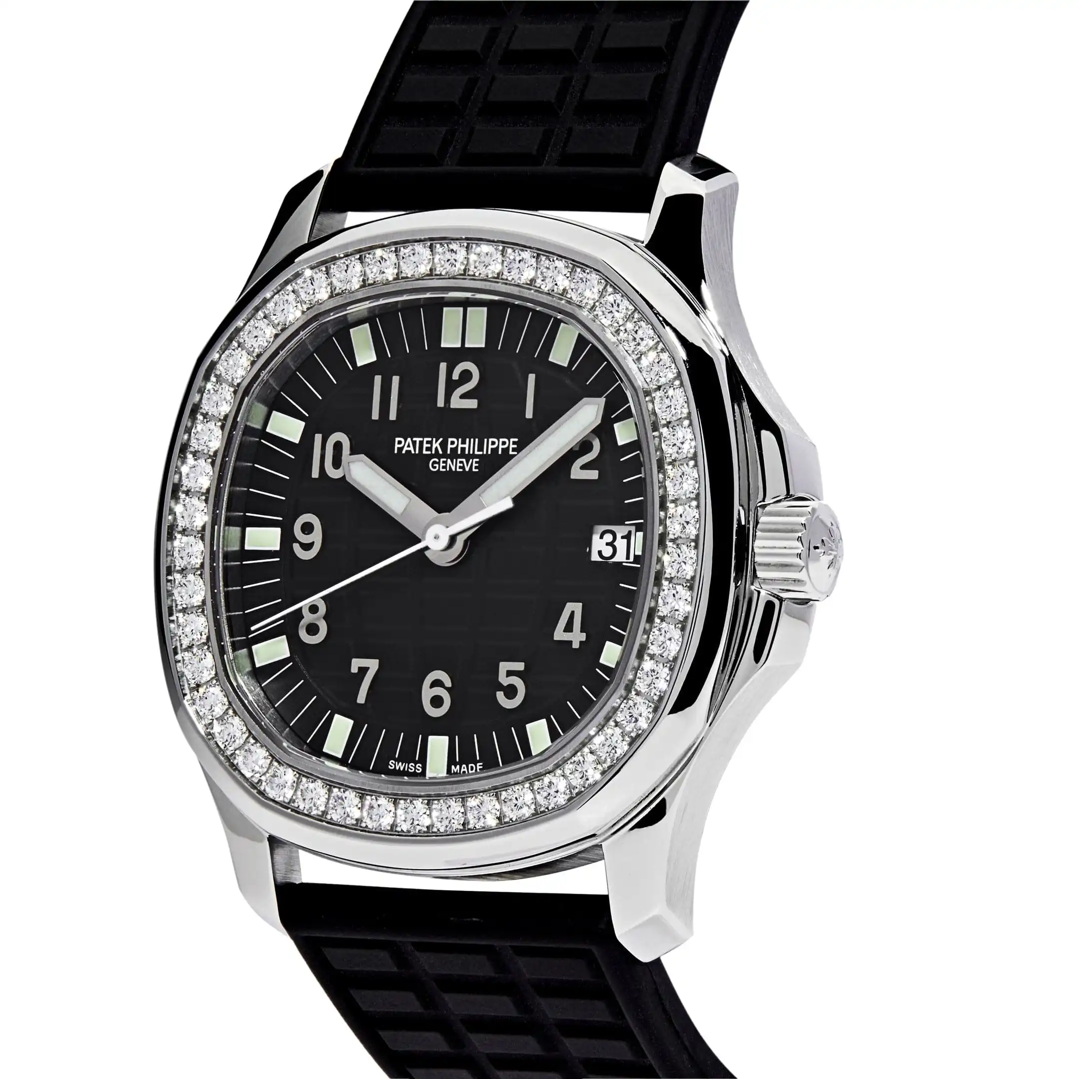 Replica Patek Philippe Aquanaut 5067A-001 ‘Ladies’ Stainless Steel Black Dial Diamond Bezel - Image 2